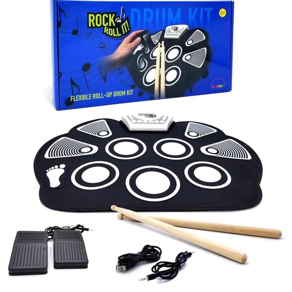 Like New Portable Drum Roll Up Set